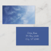 Blue Skies Hazy Clouds Foto Visitenkarte (Vorne/Hinten)