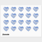 Blue Skies Heart Stickers (Blatt)