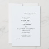 Blue Skies & Lace Wedding Einladung (Vorderseite)