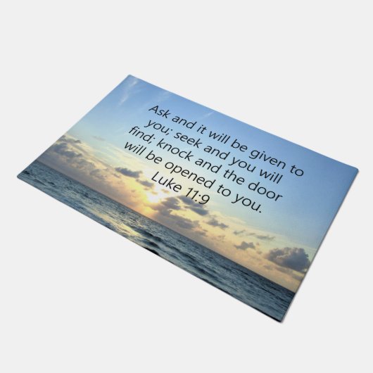 BLUE SKIES LUKE 11:9 OCEAN FOTO DESIGN FUßMATTE (Schrägansicht)