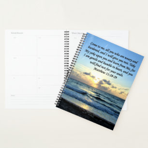 BLUE SKIES MATTHEW 11:28 SONNENRISE FOTO DESIGN PLANER