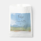 Blue Skies Painted Landscape Modern Vielen Dank Geschenktütchen (Vorderseite)