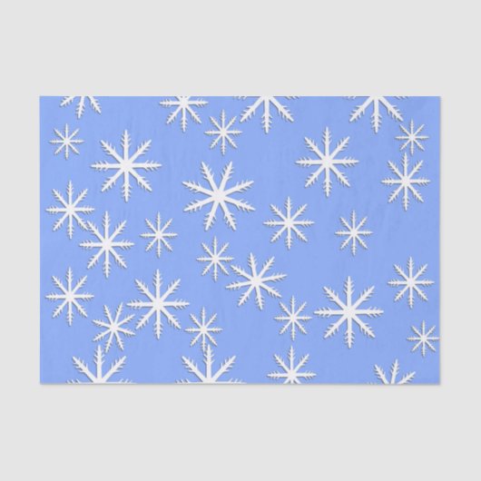 Blue Skies Snowflakes Seidenpapier (Vorderseite)