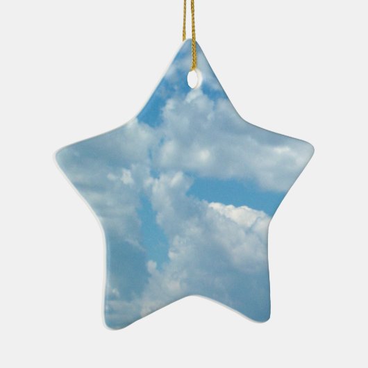 'Blue Skies' Star-Ornament Keramik Ornament (Rechts)