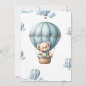Blue Skies & Teddy Hugs Baby Shower Einladung (Rückseite)