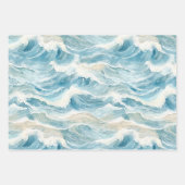 Blue Skies Tropical Island Palm Trees Birthday Geschenkpapier Set (Vorderseite 3)