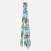 Blue Skies Tropical Island Palm Trees   Krawatte (Rückseite)