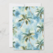 Blue Skies Tropical Island Palm Trees Wedding Einladung (Rückseite)