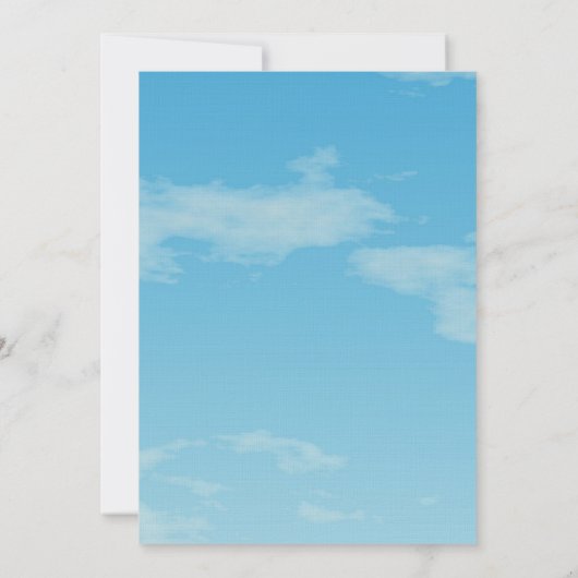 Blue Skies Wedding Einladung (Rückseite)
