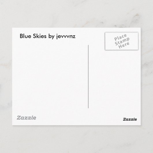 Blue Skins Postkarte (Rückseite)