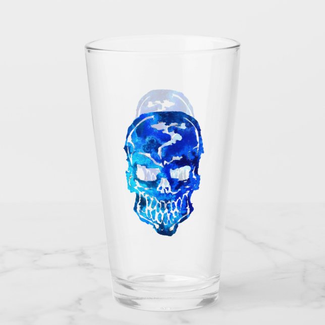 Blue Skull Glas (Vorderseite)