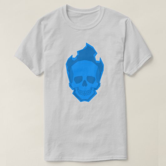Blue Skull Graphic T-Shirt – Cool Minimal Skull De (Design vorne)