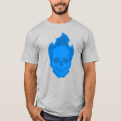 Blue Skull Graphic T-Shirt – Cool Minimal Skull De (Vorderseite)