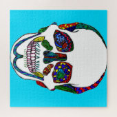 Blue Skull Mosaic Puzzle (Horizontal)