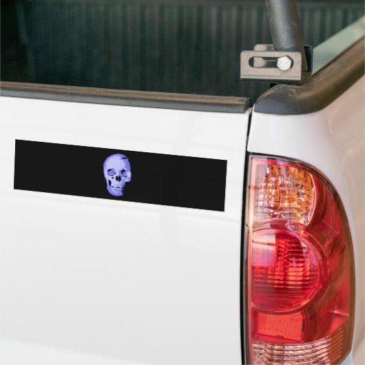 Blue Skull Pop Art Fantasy Autoaufkleber (Auf Lkw)
