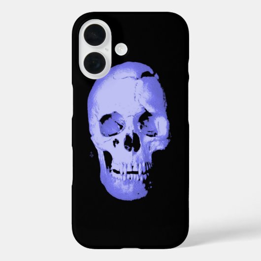 Blue Skull Pop Art Fantasy Case-Mate iPhone Hülle (Rückseite)