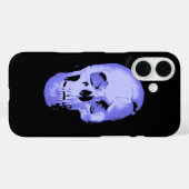 Blue Skull Pop Art Fantasy Case-Mate iPhone Hülle (Rückseite (Horizontal))