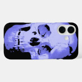 Blue Skull Pop Art Fantasy Case-Mate iPhone Hülle (Rückseite (Horizontal))