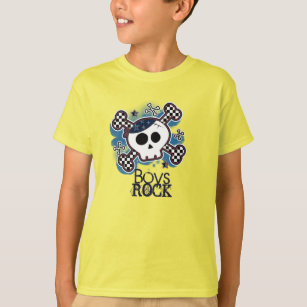 Blue Skull Punk Rocker Rocker Rock Boys Custom T-Shirt