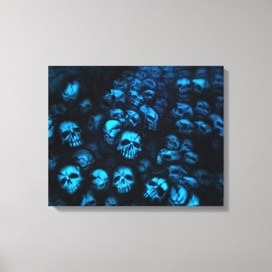 Blue Skulls Leinwand (Vorderseite)