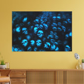Blue Skulls Leinwand (Insitu (Wohnzimmer))