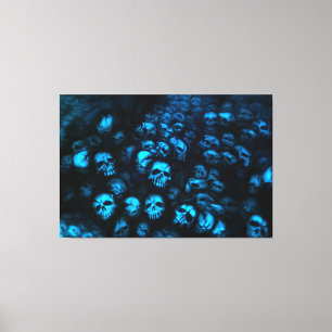 Blue Skulls Leinwand