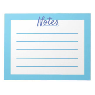 Blue Sky 11" x 8,5" Notepad - 40 Seiten Notizblock