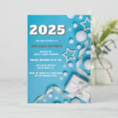 Blue Sky 2025 Neujahrsfest Einladung (Stehend Vorderseite)