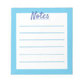 Blue Sky 5.5" x 6" Notepad - 40 Seiten Notizblock (Vorderseite)