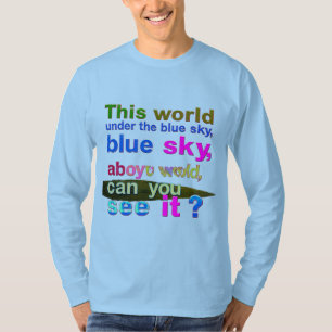 Blue Sky Aboyu World" HandGezeichnet künstlerische T-Shirt