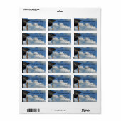 Blue Sky Abschluss Rücksendeadressen-Aufkleber Adressaufkleber (Vorne)