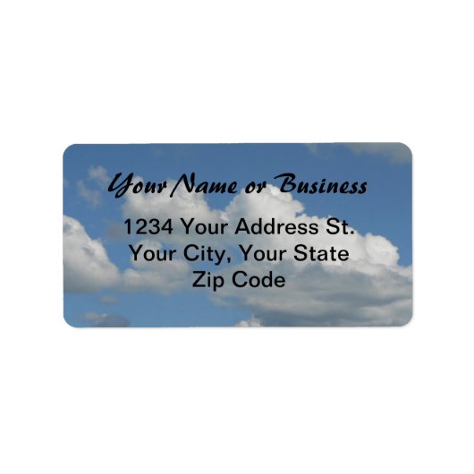 Blue Sky Address Label Adressaufkleber (Vorne)