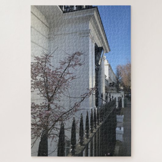Blue Sky and Cherry Blossoms, Chelsea, London UK Puzzle (Vertikal)