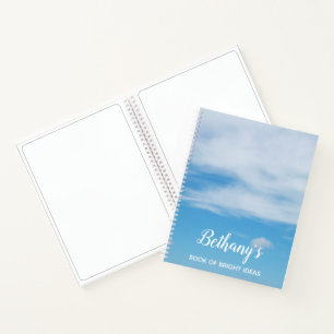 Blue Sky and Clouds Book of Bright Ideas Notizblock
