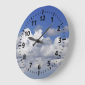 "BLUE SKY AND CLOUDS"  ROUND CLOCK GROßE WANDUHR (Winkel)