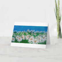 BLUE SKY AND DAISIES CARD