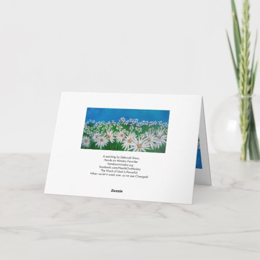 BLUE SKY AND DAISIES KARTE (Rückseite)