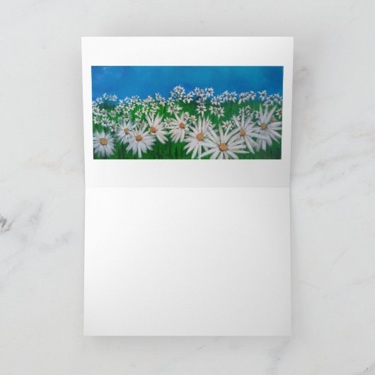 BLUE SKY AND DAISIES KARTE (Innenseite)