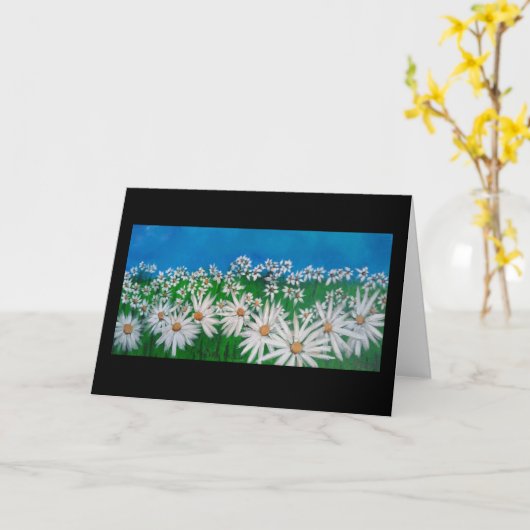 BLUE SKY AND DAISIES KARTE (Gelbe Blume)