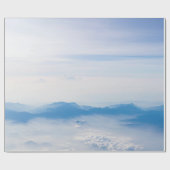Blue sky and mountains view from airplane stylized geschenkpapier (Flach)