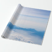 Blue sky and mountains view from airplane stylized geschenkpapier (Ungerollt)