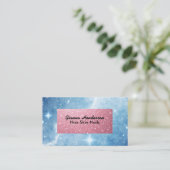 Blue Sky And Pink Flashy Shiny Visitenkarte (Stehend Vorderseite)