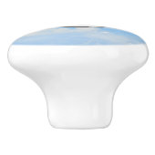 Blue Sky and White Cloud Monogram Keramikknauf (Seitenansicht)