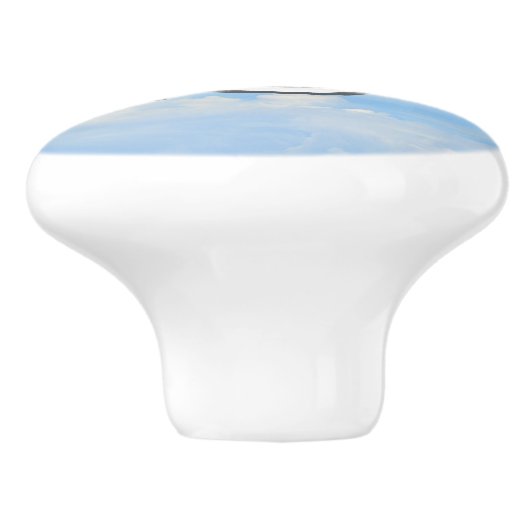 Blue Sky and White Cloud Monogram Keramikknauf (Seitenansicht)