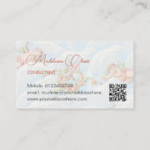 Blue Sky Angel Clouds QR-Code Visitenkarte (Rückseite)