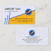 Blue Sky Arrows Yellow Airport Plane Runway Visitenkarte (Vorne/Hinten)
