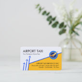 Blue Sky Arrows Yellow Airport Plane Runway Visitenkarte (Stehend Vorderseite)