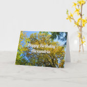 Blue Sky & Autumn Folies - Custom Birthday Card Karte (Gelbe Blume)