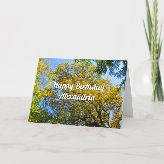 Blue Sky & Autumn Folies - Custom Birthday Card Karte (Vorderseite)