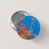Blue Sky Autumn Tree Button (Vorne & Hinten)